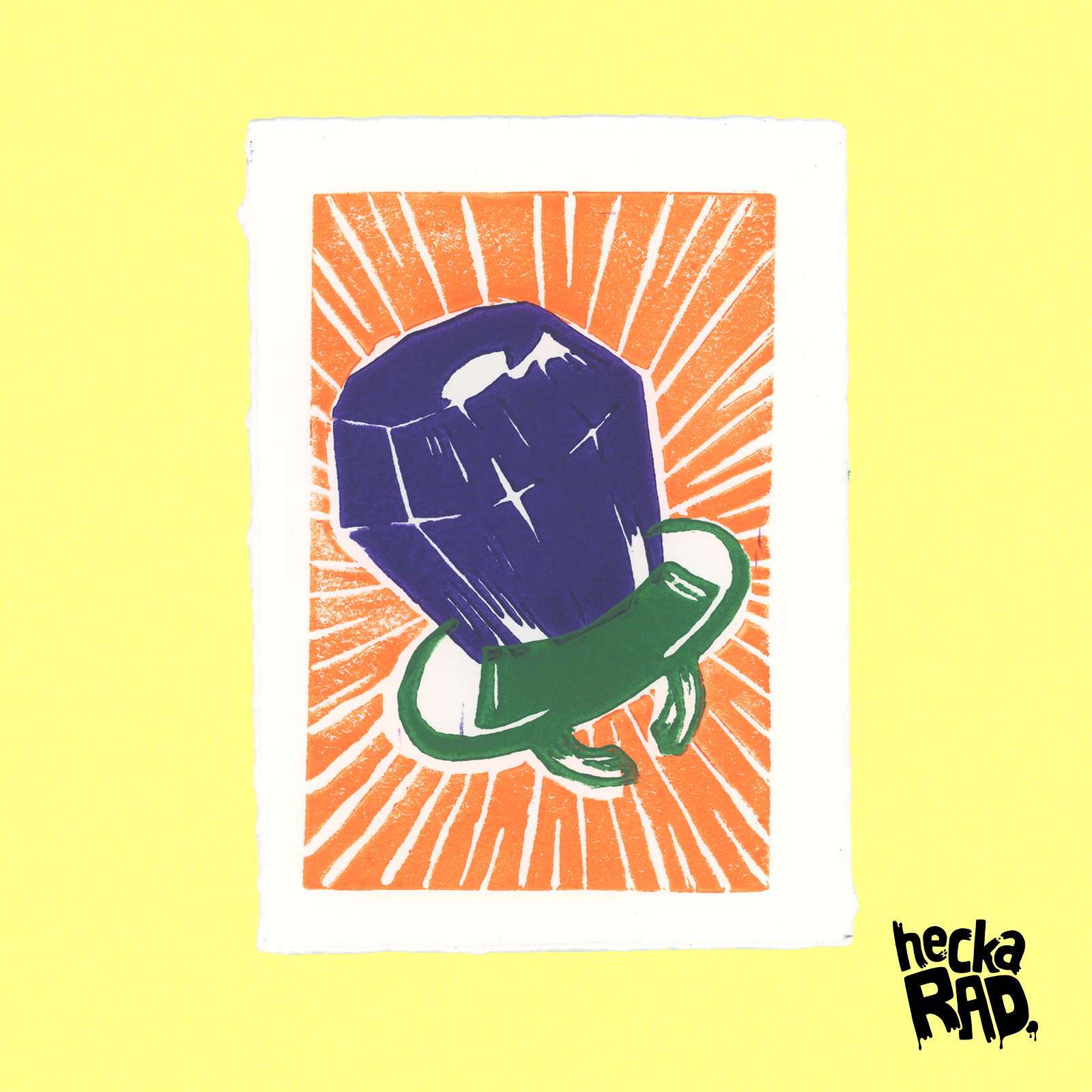 Ring Pop - Linocut (Violet)